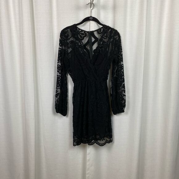 Jen’s Pirate Booty Black Lace Ara Mini Dress Sz.S - Picture 4 of 16